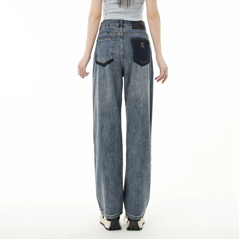 QYPRF Jeans Women's Blue-4