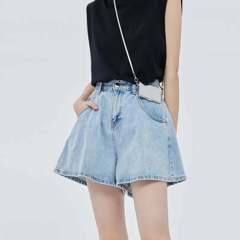 SOON FLOWER Denim Shorts Summer Women's-2