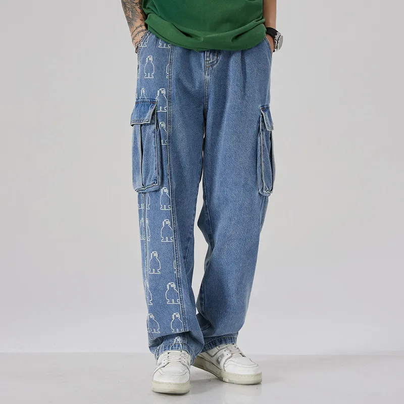 JASONWOOD Cowboy On The Run Jeans Unisex Blue-3
