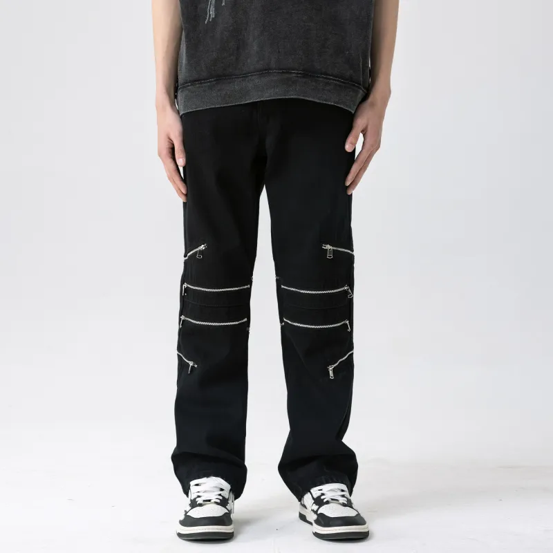XINYINSU Jeans Unisex Black-4