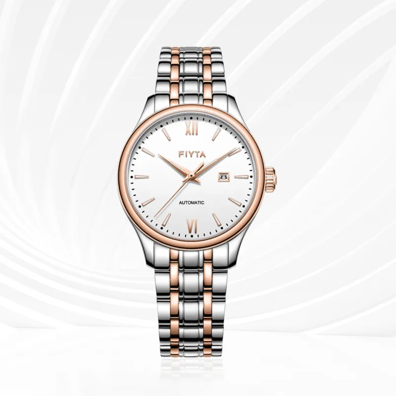 Fiyta Classic Collection Automatic Mechanical Movement Stainless Steel Strap Watch Women's Watch White Dial-2