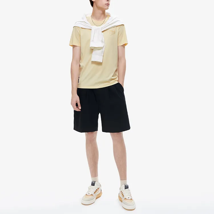 FILA x FANGAOLIANMINGXILIE T Shirt Men's Apricot Light Yellow-2