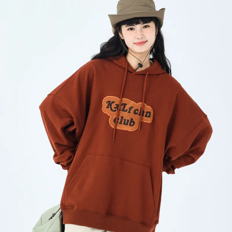 KXLFCHN Hooded Loose Fit Sweatshirt Fall Unisex-3