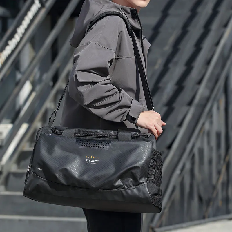 RIOREX Polyamide Travel Bag Sports & Fitness Bag Portable Crossbody Training Bag Travel Bag Regular Unisex Black-5
