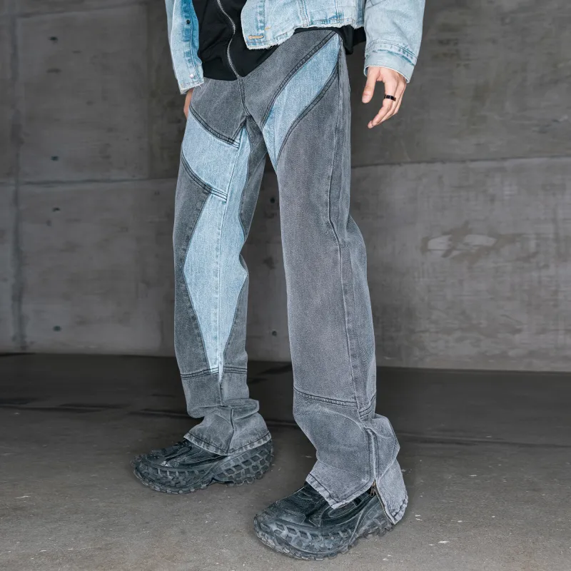 XINYINSU Jeans Unisex Gray-6