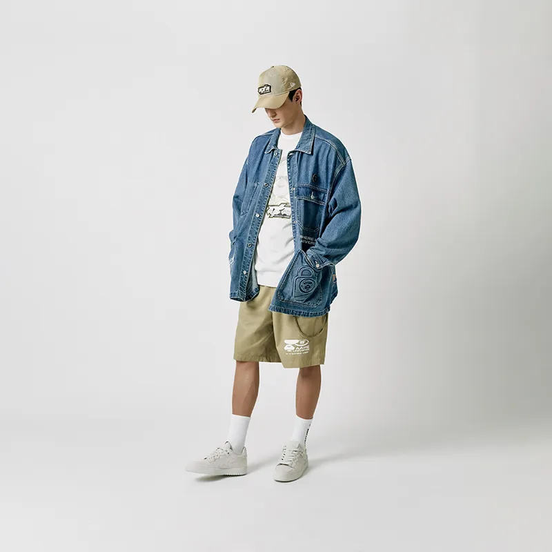 Aape SS22 Denim Jacket Men's Blue-2