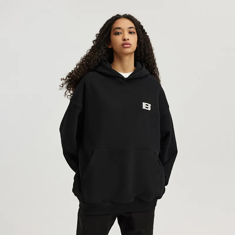 BONELESS Hooded Loose Fit Sweatshirt Spring And Autumn Unisex-2