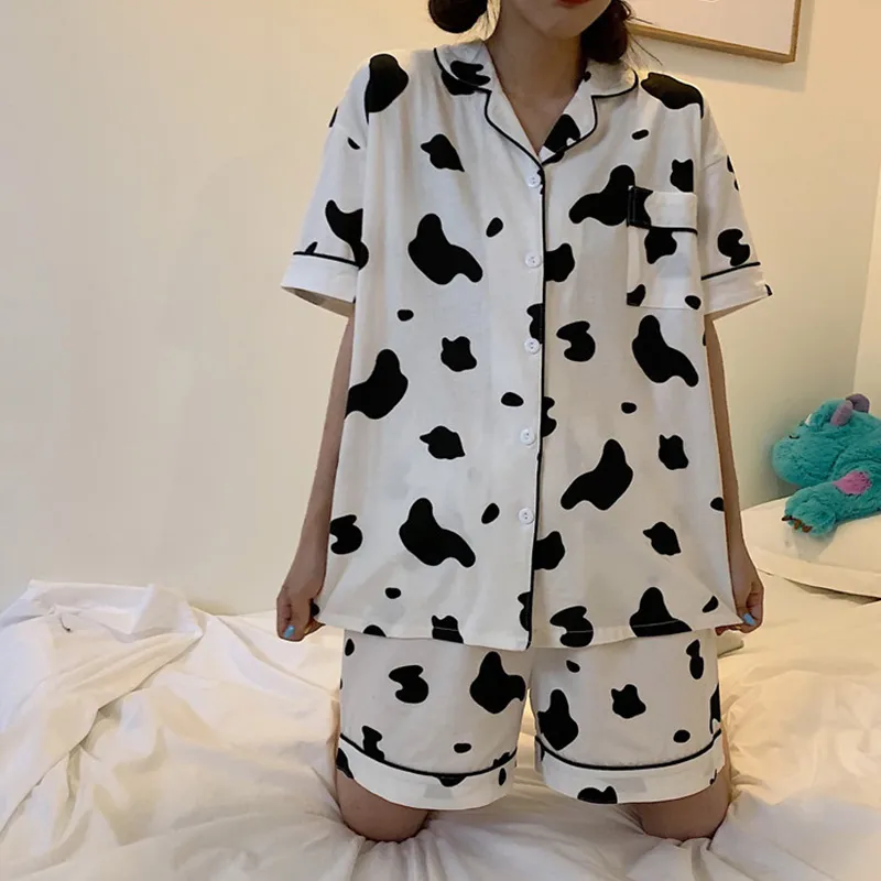 Xiang Ning Pai Pajama Set Women's Cow Color-1