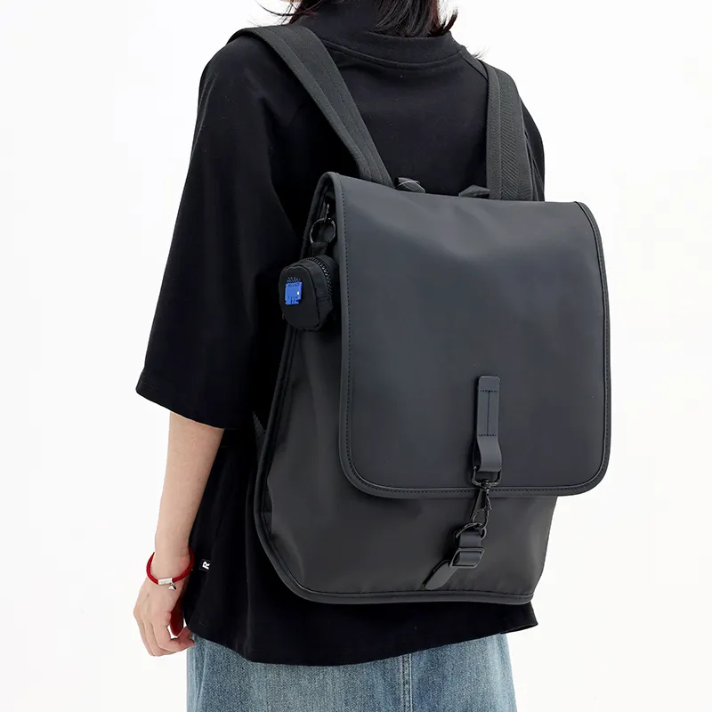 MYEDITION Backpacks PU Black Unisex-12