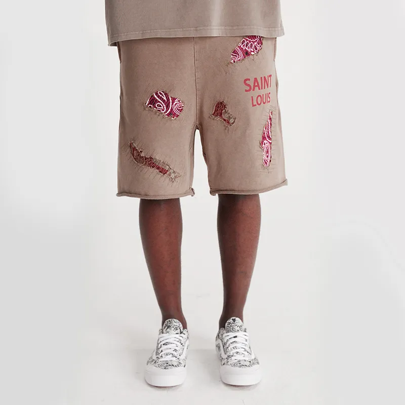 SSSAINT LOUIS Casual Shorts Unisex Khaki-2