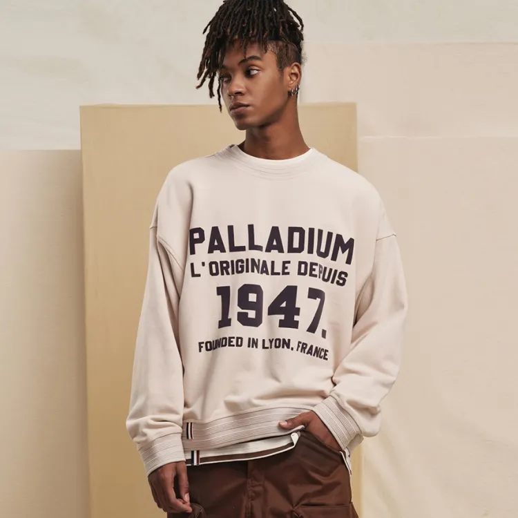 Palladium Sweatshirts Men Floating Stone Gray-3