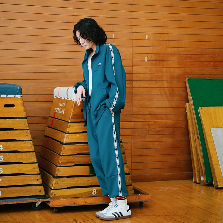 YOSHIYOYI Knitted Sweatpants Unisex Dark Green-3