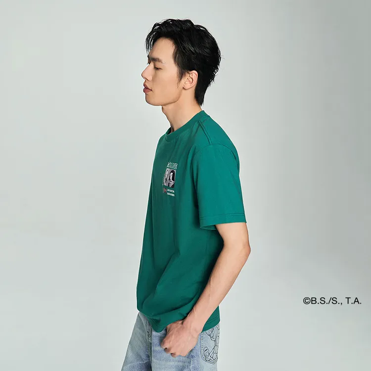 Lee x LONGZHU LIANMINGKUAN SS23 T Shirt Men's Turquoise-7