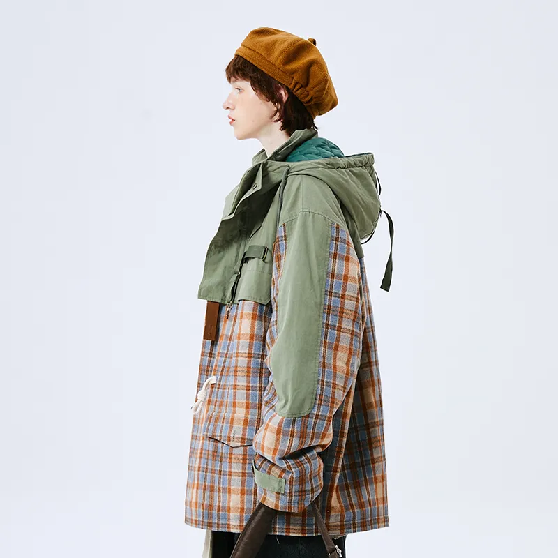 A SQUARE ROOT Puffer Jacket Coat Unisex Army Green-4
