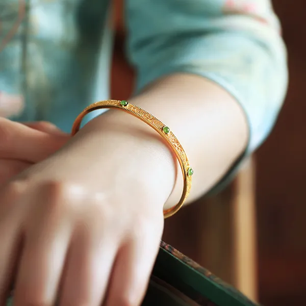 xiaoyinjiang Hetian Jade Bangles Women's-2