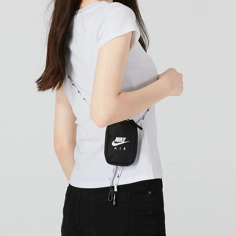 Nike Canvas Canvas Bag Cell Phone Pouch Shoulder Bag Regular Unisex Black-5