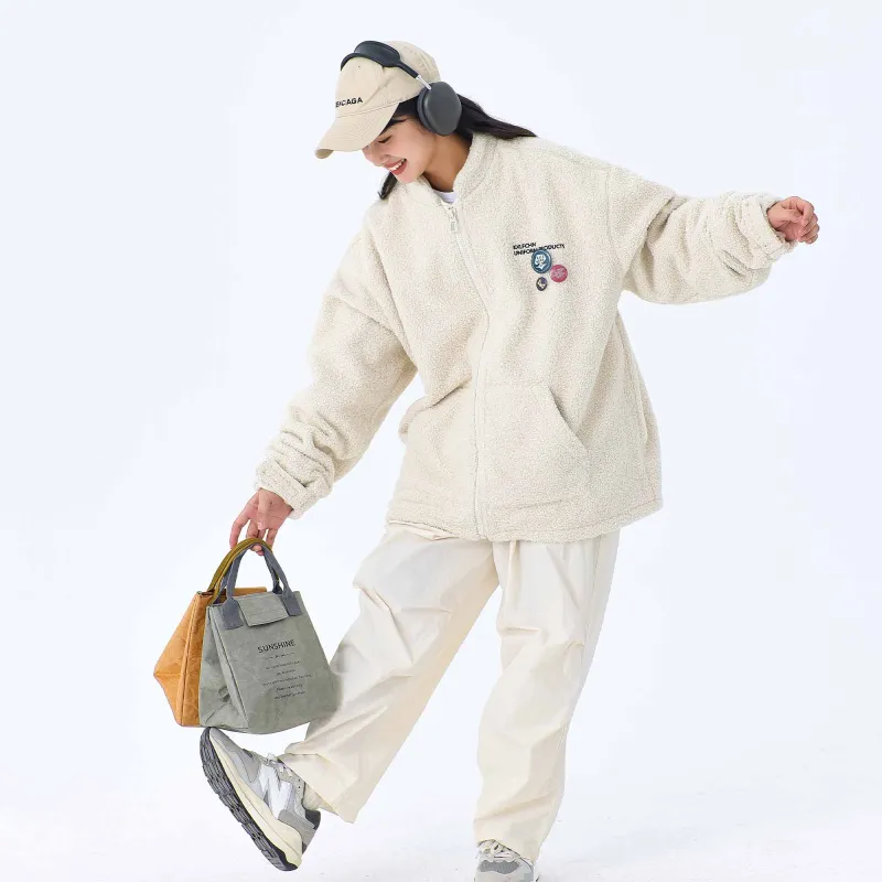 KXLFCHN Loose Fit Thickened Jacket Unisex-4