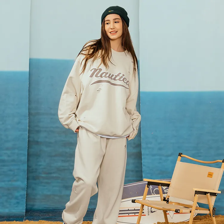 Nautica White Sail Sweatshirt Unisex-7