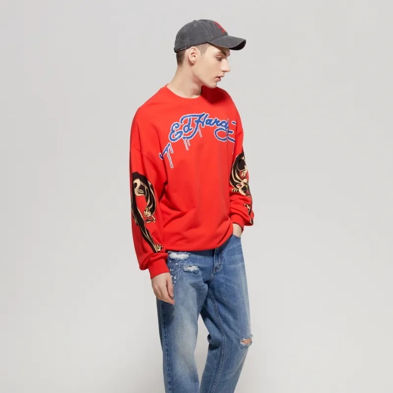 Ed Hardy Sweatshirts Men China Red E1ODM274-3