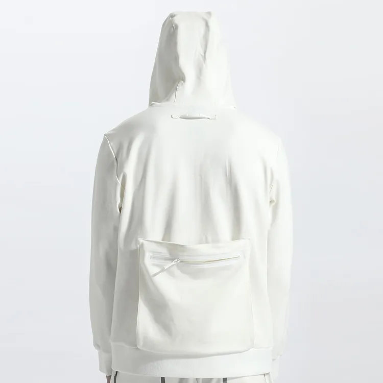 NORVINCY Off The Shoulder Zip Closure Semi Open Front Casual Sweatshirt Unisex-5