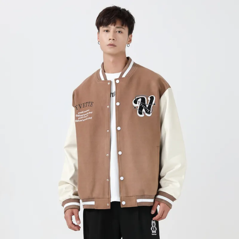 Yvette Thickened Baseball Jacket Spring Fall Unisex-13