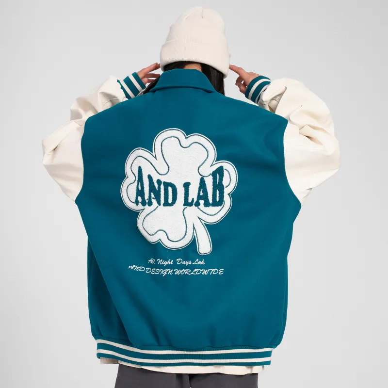 ALL NIGHT DAYS Baseball Jacket Fall Unisex-4