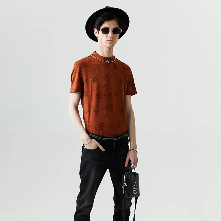 DAVID NAMAN SS22 T Shirt Men's Orange-4
