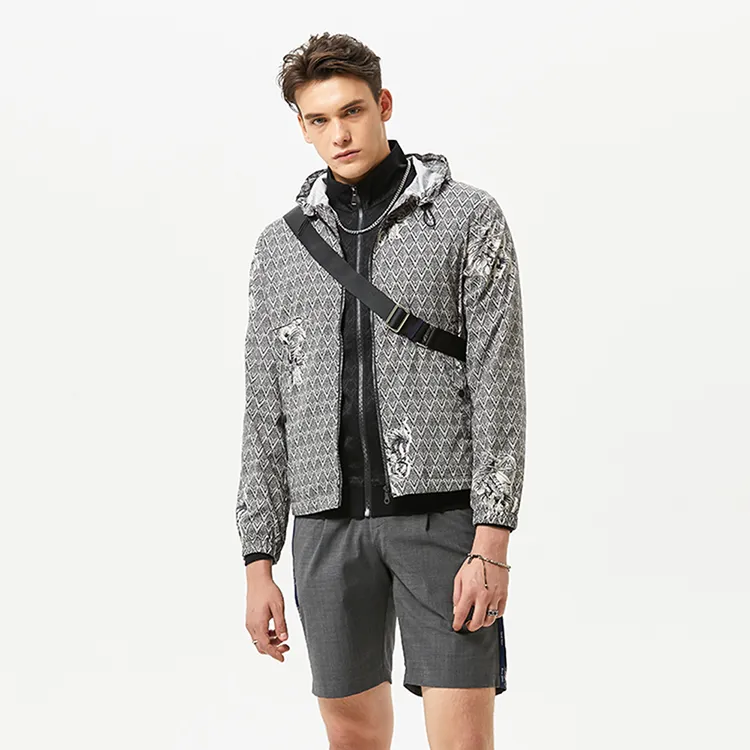 DAVID NAMAN Shorts Men Gray-3