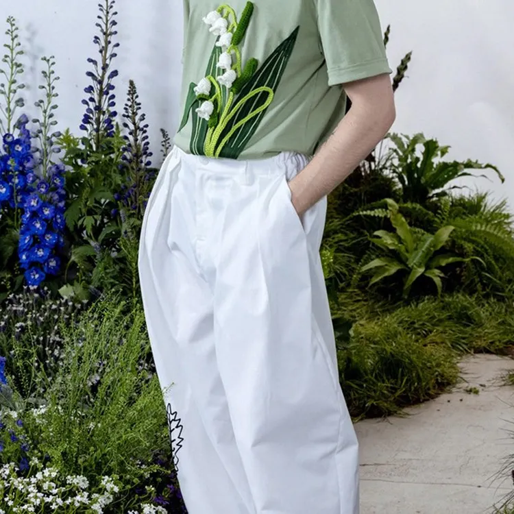 VALLEYOUTH Cargo Pants Casual Pants Unisex White-5
