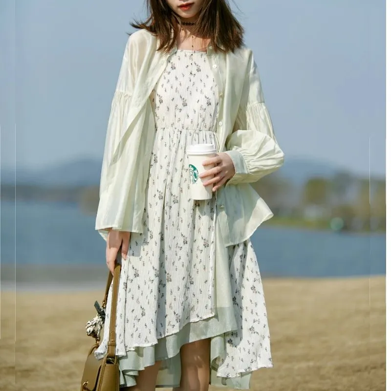 ANNECHEN Camisole Dress Dress Ecru-5