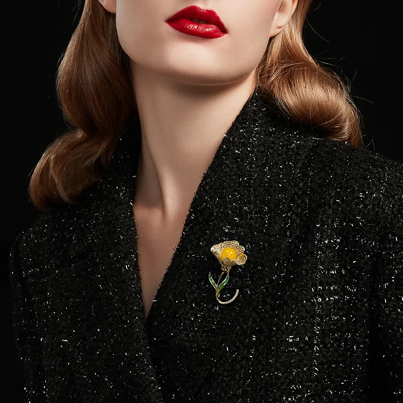 HMZ Brooches Women's Gold-1