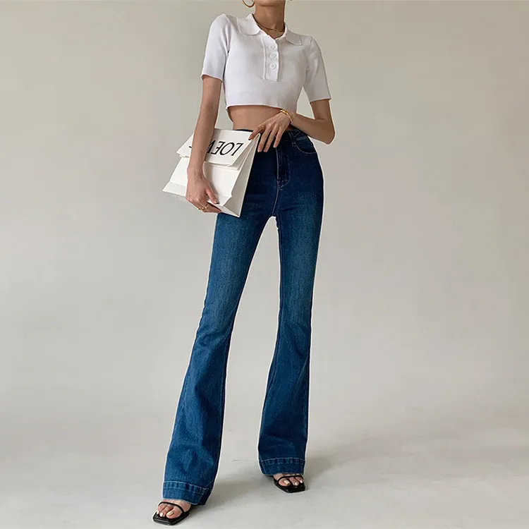 PAPERLLL Flared Pants Jeans Women's-5