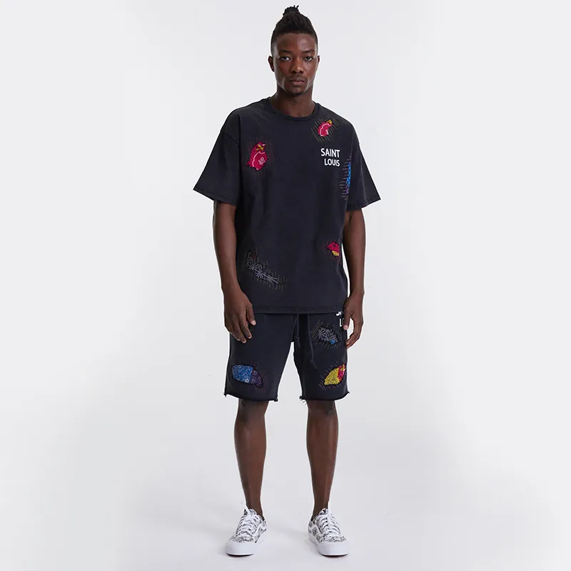 SSSAINT LOUIS T Shirts Men Black-5