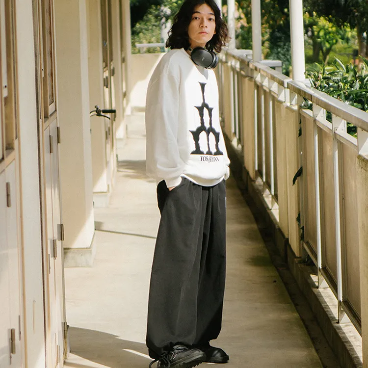 YOSHIYOYI Crew Neck Loose Fit Heavyweight Sweatshirt Unisex-14