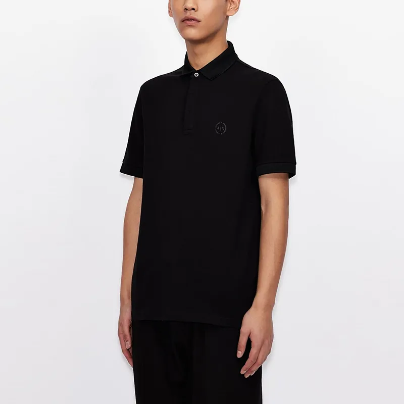 ARMANI EXCHANGE Logo embroidered Cotton Polo Shirt-2