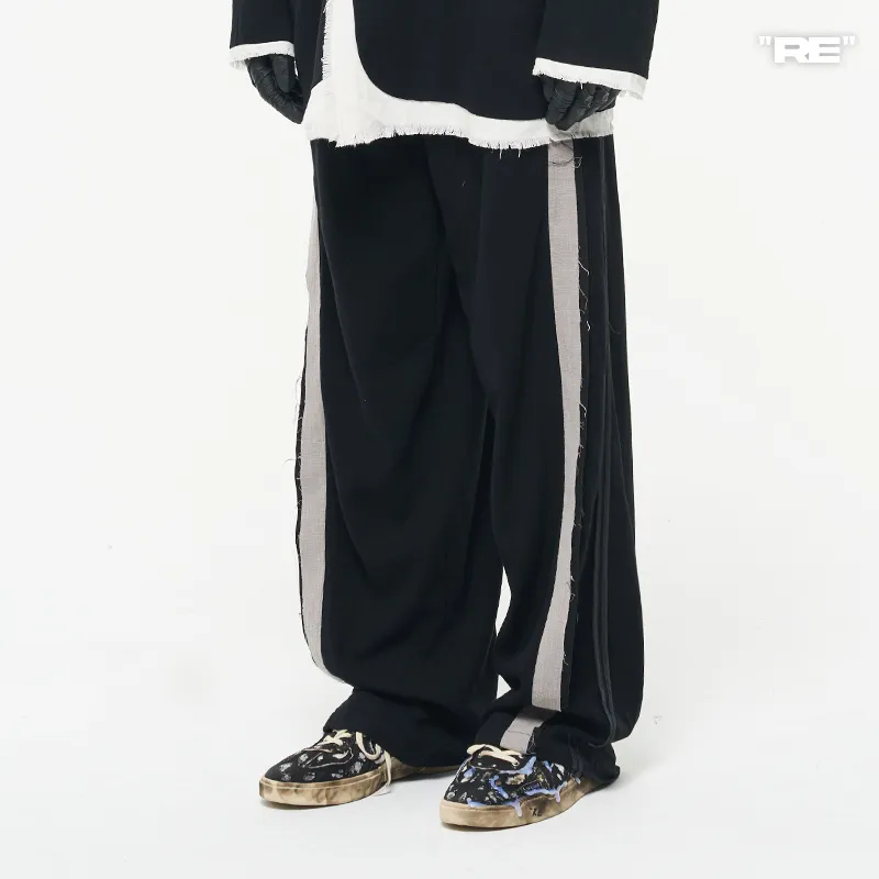 RELABEL Straight Casual Pants Men's Black-2