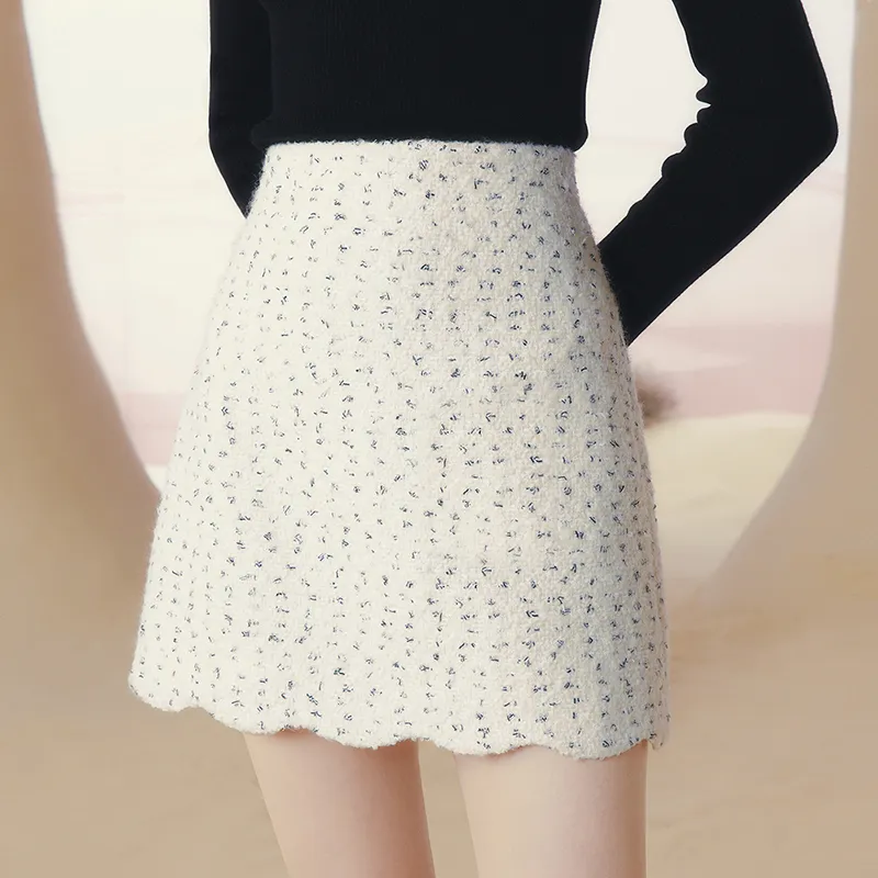 TAMMY TANGS Cropped Skirt White-2