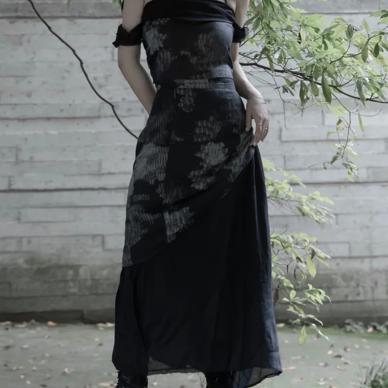 HEYMARKET Casual Long Skirts Women's Black-5