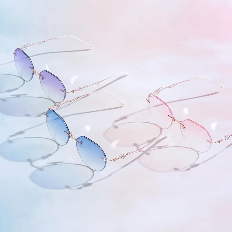 MUYKUY Metal Oval Sunglasses Women's-1