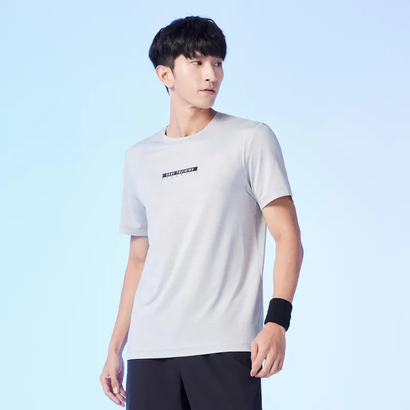 Erke Variety Training Collection T Shirts Men Single Dye Cloud Gray-2