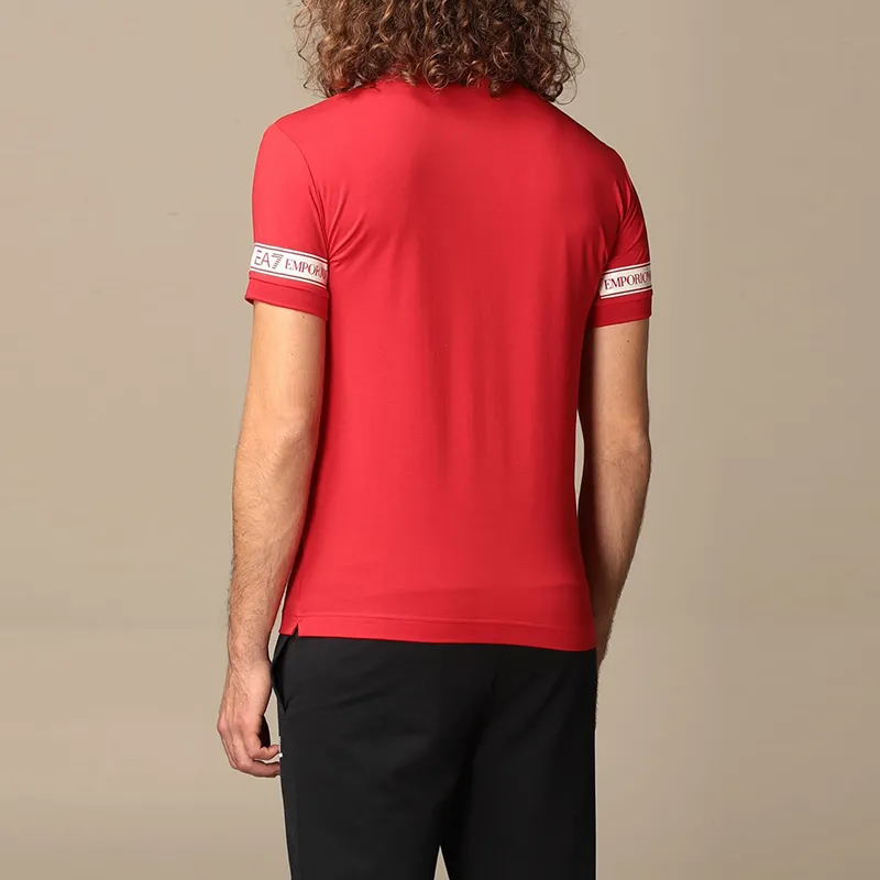 EMPORIO ARMANI EA7 Polo Shirts Men Racing Red-3