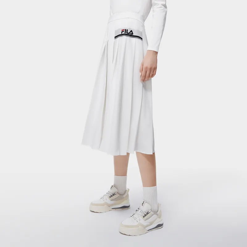 FILA Casual Long Skirts Women's Cloud White-4