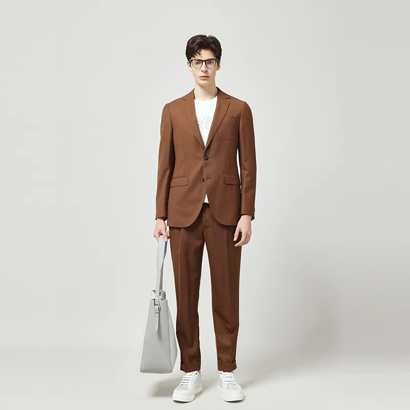 RARE Casual Pants Men Coffee-3