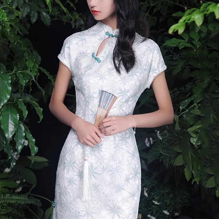 JINYE ORIENTAL Cheongsams Women's Light Green-2