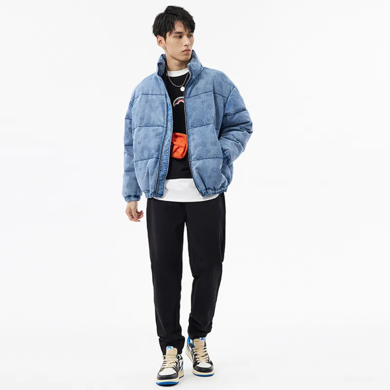 SPRAYGROUND Down Jacket Unisex Denim Blue-2