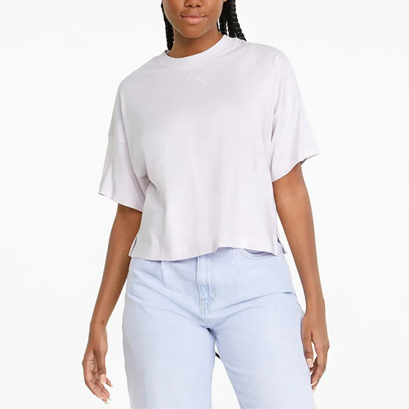 PUMA T Shirt Women's Light Purple-2