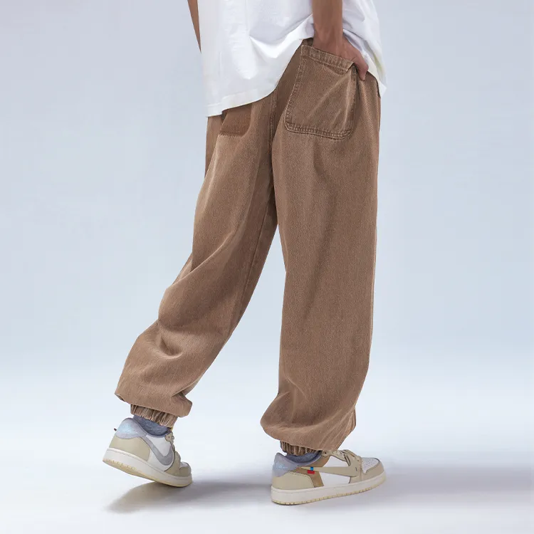 LAMLICKA Jogger Jeans Unisex Brown-4