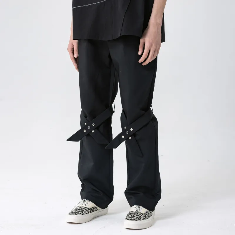XINYINSU Casual Pants Unisex Black-3