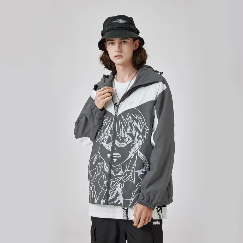 Guuka Trench Coats Men Gray-5