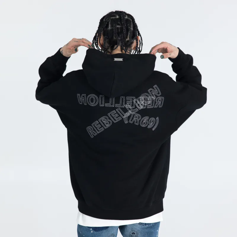 R69 Hooded Loose Fit Sweatshirt Unisex-5